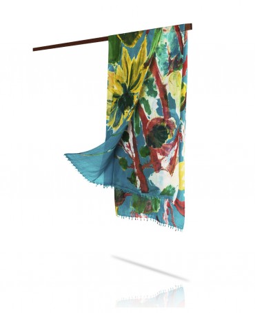 Палантин Женский W40-LA.PEINTURE/TURQU